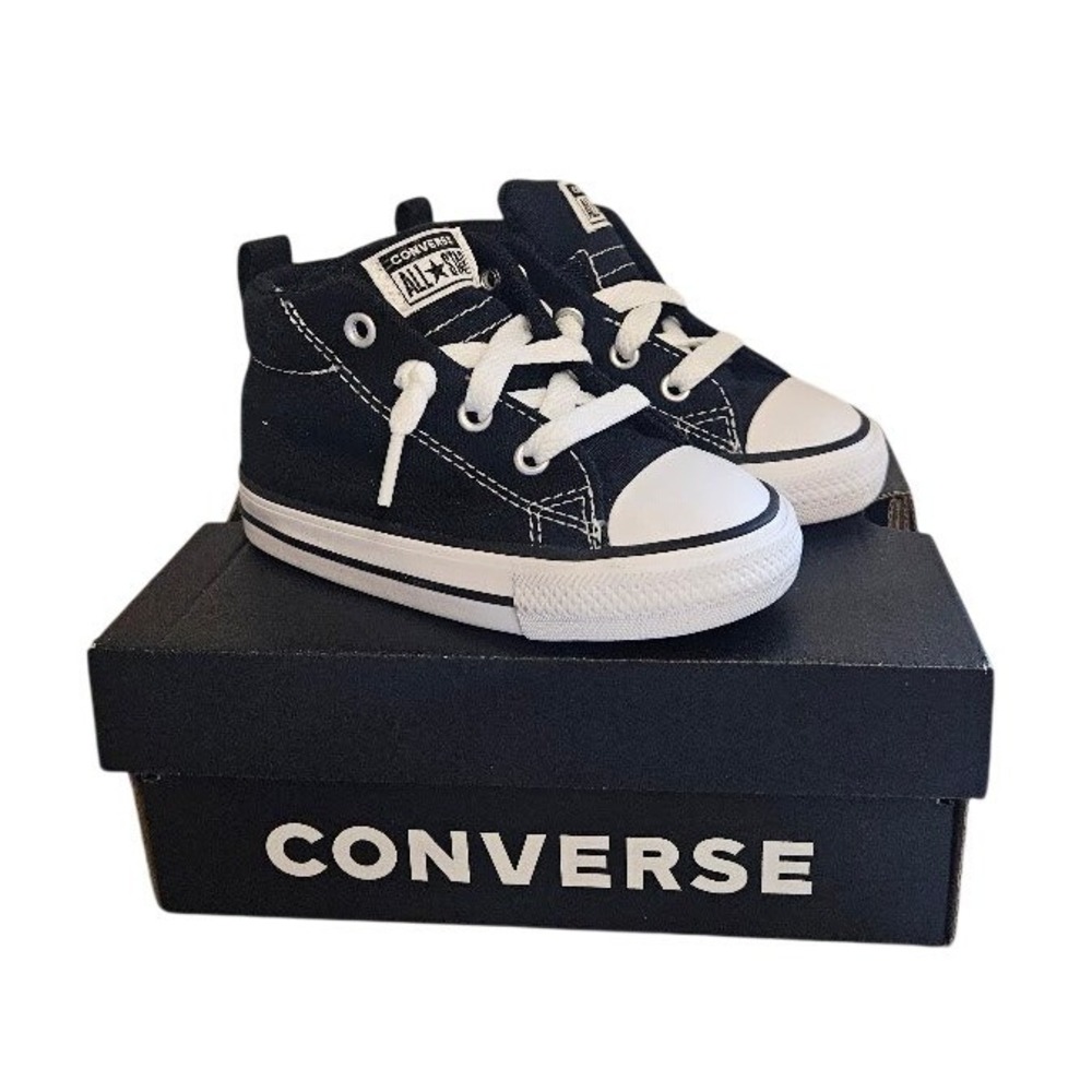 Converse Chuck Taylor All Star Street Mid Black White Infant Sneakers Size 6